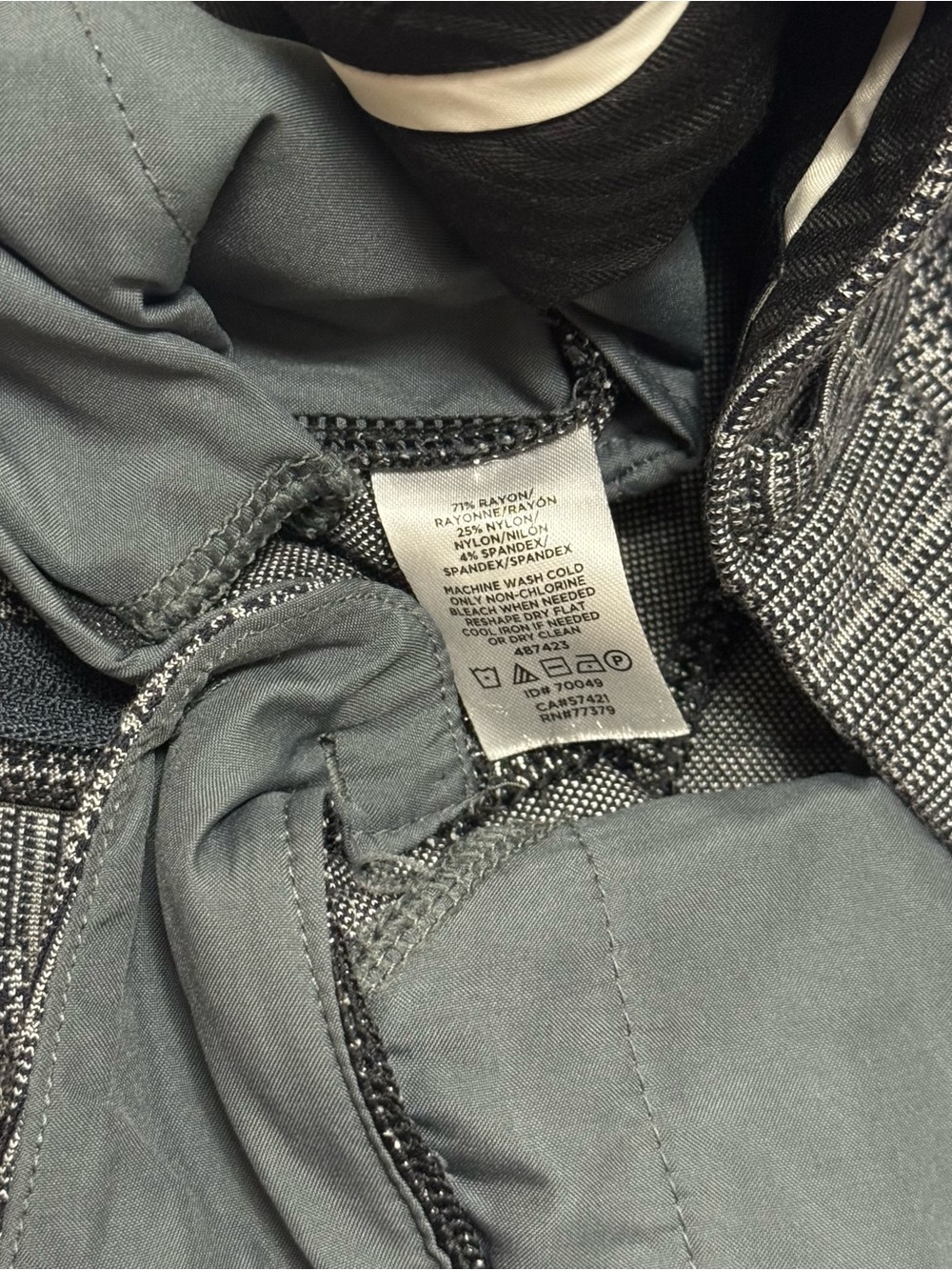 Ann Taylor Slim Leg Plaid Check Career Pant Work Size 0 Full Length - Picture 4 of 6